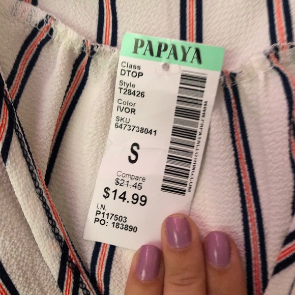 Papaya Flowy Crop Top - Picture 4 of 4